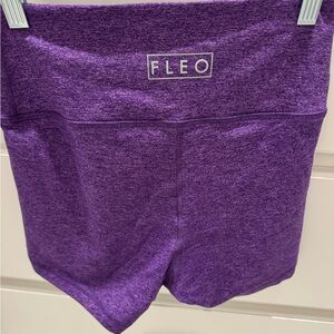 FLEO V waistband heathered purple 3.5” shorts in excellent condition, size smal
